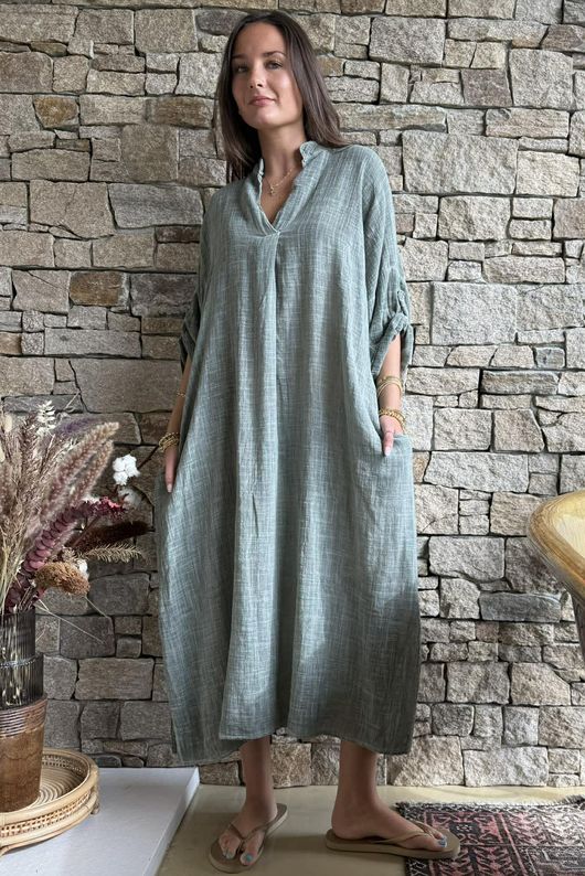 Kasbah Souk Dress Washed Khaki 